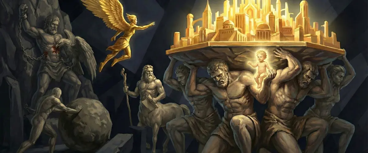 Imagem do artigo: A geometria da tragédia familiar: quando a paralisia neuroquímica sequestra a função paterna e impõe o mito de Atlas