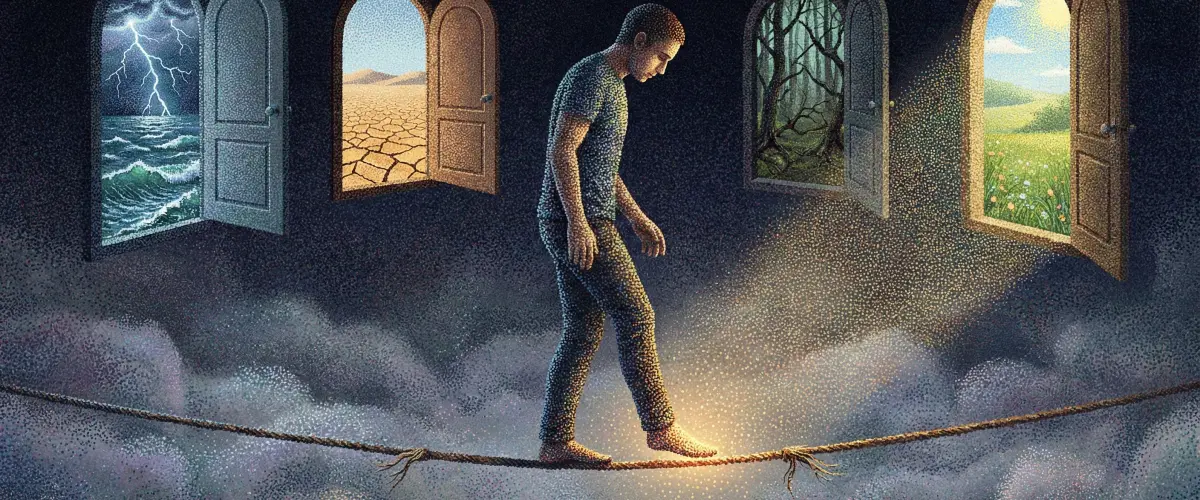 Imagem do artigo: O labirinto do "e se...": a anatomia da dúvida paralisante